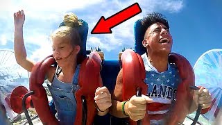 Girls Passing Out 5  Funny Slingshot Ride Compilation [upl. by Gabe]