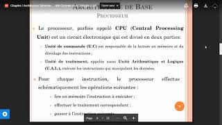 architecture des ordinateurs  Chapitre 1 [upl. by Peria]