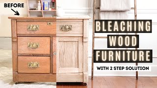 DIY Wood Bleaching  Furniture Makeover  Ashleigh Lauren [upl. by Sallyanne134]