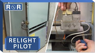 Furnace  How to Relight a Pilot Light  Repair and Replace [upl. by Worrad]