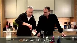 aerolatte  milk frother makes three layer caffè latte macchiato [upl. by Tchao]