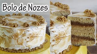 O melhor BOLO DE NOZES do mundo I Receitas e Temperos [upl. by Supple]