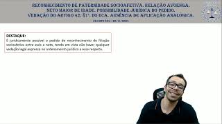 STJ INFO 834 paternidade socioafetiva e adoção [upl. by Dredi424]