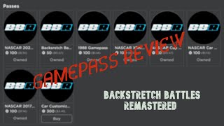 Backstretch Battles Remastered Gamepass Car Showcase [upl. by Lseil]