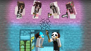 Minecraft Manhunt Boys VS 4 Girls [upl. by Schmeltzer]