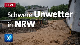 Überschwemmungen und Erdrutsche Heftige Unwetter im Westen Deutschlands [upl. by Nidia]