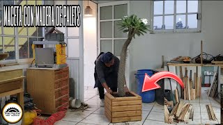 Como hacer una maceta grande de madera  palets [upl. by Lose401]