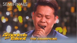 Marcelito Pomoy Philippines Champion Solo Duet Singer BLOWS THE ROOF OFF  Semifinals AGT Champions [upl. by Wolfgang]