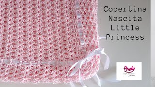 TUTORIAL Copertina Uncinetto  Little princess crochet [upl. by Hoopen]