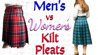 Mens vs Womens Kilt Pleating [upl. by Eimac]