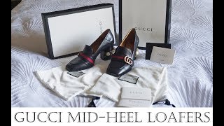 Gucci leather mid heel loafer review  sizing history quality comfort inc comparison Worth it [upl. by Jaquenetta]