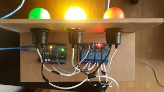 Semáforo con Arduino y Relés con bombillos de 110V [upl. by Eppie]