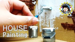 ENG Sub Miniature DIY PaintampRollerHouse Painting  Mimine Miniature [upl. by Mohr]