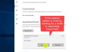 Windows Defender  restore from quarantine [upl. by Ahsinan]