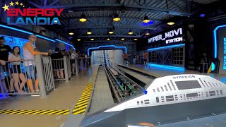 HYPERION Mega Coaster Wing Seat Front Row POV Energylandia [upl. by Dnomzed546]