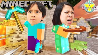 Mommy Plays Minecraft For The First Time And Wins Lets Play Minecraft Ryan Vs Mommy [upl. by Freedman]