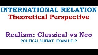 INTERNATIONAL RELATION REALISM CLASSICAL VS NEO [upl. by Notrom]