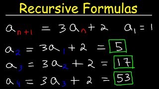 Recursive Formulas For Sequences [upl. by Rraval978]