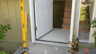 Jeld Wen Front Door Installation  Really crappy products and craftsmanship PART 1 [upl. by Amitarp]