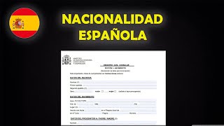 COMO RELLENAR FORMULARIO PARA INSCRIPCIÓN DE LA NACIONALIDAD ESPAÑOLA [upl. by Cornela]