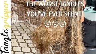 How to effectively detangle MATTED TANGLED KNOTTED hair easily [upl. by Fiel223]