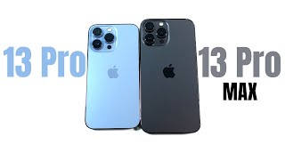 iPhone 13 Pro vs iPhone 13 Pro Max  A Year Later [upl. by Nehtanoj]