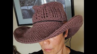 how to crochet a fedora hat in minutes [upl. by Christenson]