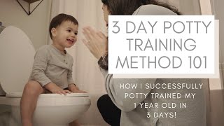 3 DAY POTTY TRAINING METHOD 101  How I Successfully Potty Trained My 1 Year Old in 3 Days [upl. by Etom]