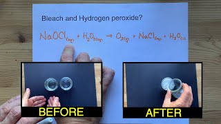 Bleach and Hydrogen Peroxide  Reaction  Balanced Equation [upl. by Abagael]