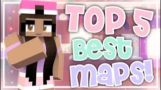 TOP 5 BEST MCPE MAPS  Highschool City Beach Neighborhood amp More  Simplymiprii [upl. by Revilo]