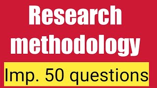 Research methodology MCQ  PhD  NTA  MPhil  MSc  MA  Exam [upl. by Diarmid]