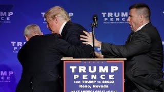 Donald Trump rushed off stage during rally in Nevada [upl. by Kwarteng]