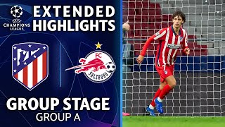 Atlético Madrid vs RB Salzburg Extended Highlights  UCL on CBS Sports [upl. by Ludvig]