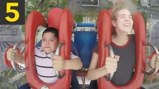 5 Funny Slingshot Ride Moments [upl. by Yevrah]