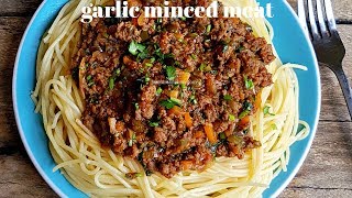 GARLIC MINCED MEAT  MINCED MEAT RECIPE  KALUHIS KITCHEN [upl. by Boni]