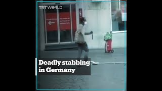 Man with knife attacks civilians in Wurzburg Germany [upl. by Justen]