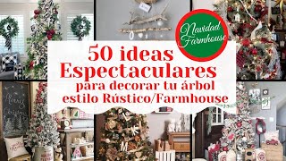 50 ideas Espectaculares para decorar tu Árbol estilo Rústico Farmhouse [upl. by Nillok]