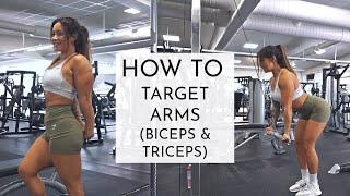 HOW TO TARGET BICEPS amp TRICEPS  BLASTING ARM WORKOUT [upl. by Madelon]