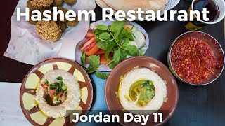 Legendary Jordanian Street Food at Hashem Restaurant  Amman Jordan [upl. by Oitaroh]