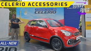 Maruti Celerio 2021 Accessories explained  ZXi AMT modifications from showroom [upl. by Nunes]