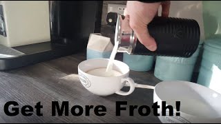 How to Get More Froth from Your Nespresso Coffee Aeroccino  Nespresso tips and help [upl. by Tteraj]