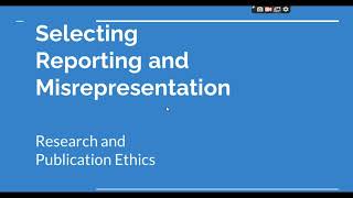 Selective Reporting and Misrepresentation of data Research and Publication ethics Phd coursework [upl. by Aropizt393]