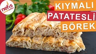 Kıymalı Patatesli Yufka Böreği  Fırında patatesli börek nasıl yapılır [upl. by Lindblad]