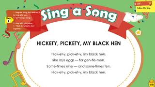 Hickety Pickety My Black Hen 51talk song with Lyrics [upl. by Attenad]