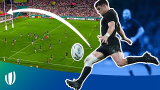 The LONGEST drop goals in Rugby World Cup History  Dan Carter Stuart Hogg amp Zinzan Brooke [upl. by Enihsnus]