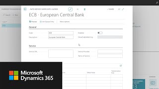 How to connect to a service to update currency exchange rates with Dynamics 365 Business Central [upl. by Harvard440]