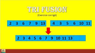 les algorithmes Tri fusion exercice corrigé [upl. by Eaneg]