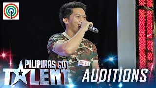 Pilipinas Got Talent Season 5 Auditions Jovanny Sumabal  Freestyle Rapper [upl. by Yeltneb859]