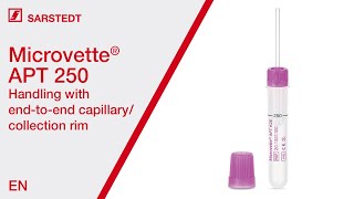 Capillary blood collection Handling the Microvette® APT 250 ISO colour code [upl. by Aikkin222]