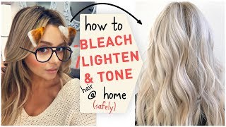 How To Bleach  Lighten amp Tone Hair at Home Safely [upl. by Ji22]